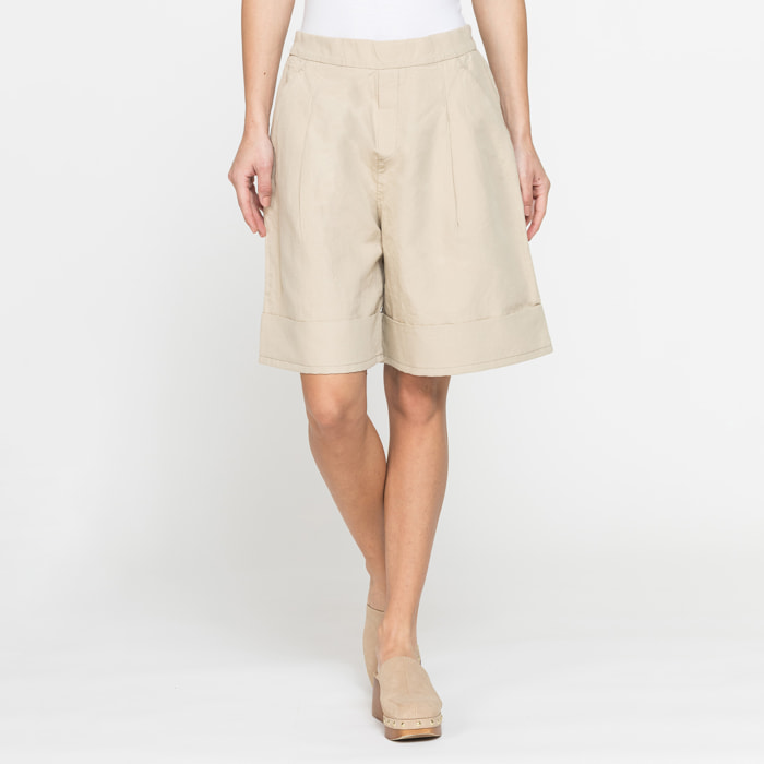 BERMUDA IN MISTO LINO COMFORT FIT