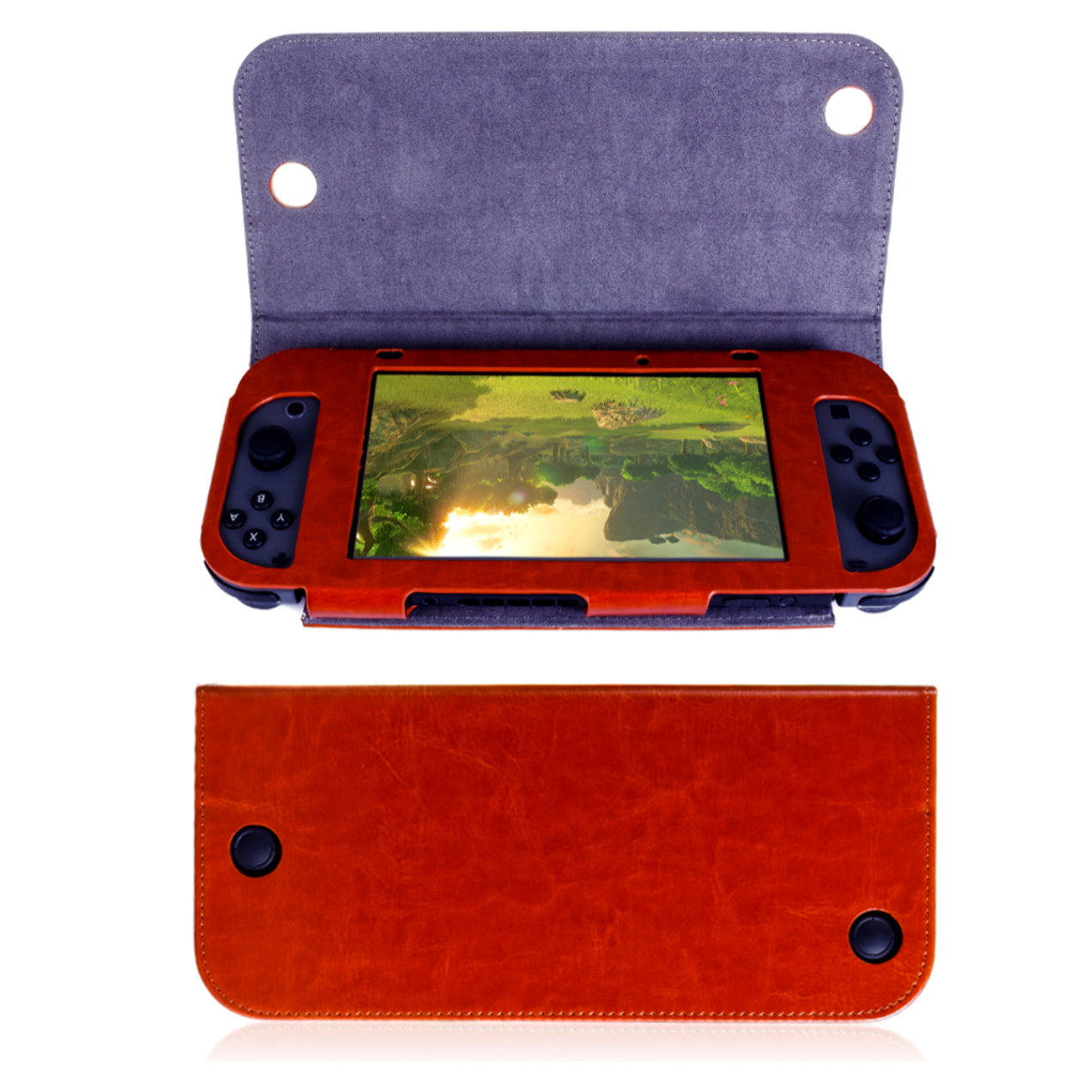 ESTUCHE DE PIEL CON ASA PARA NINTENDO SWITCH