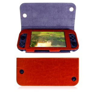 ESTUCHE DE PIEL CON ASA PARA NINTENDO SWITCH
