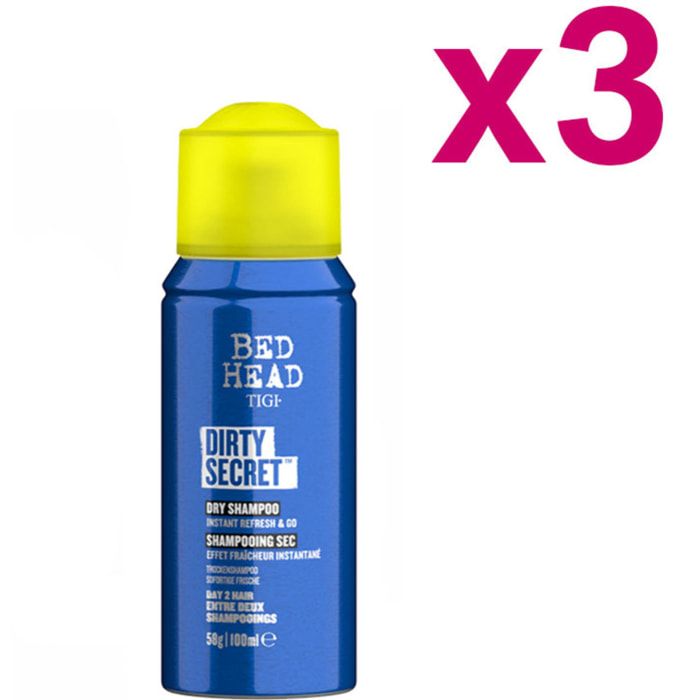 TIGI Kit Bed Head Dirty Secret Dry Shampoo 3 Unidad x 100ml