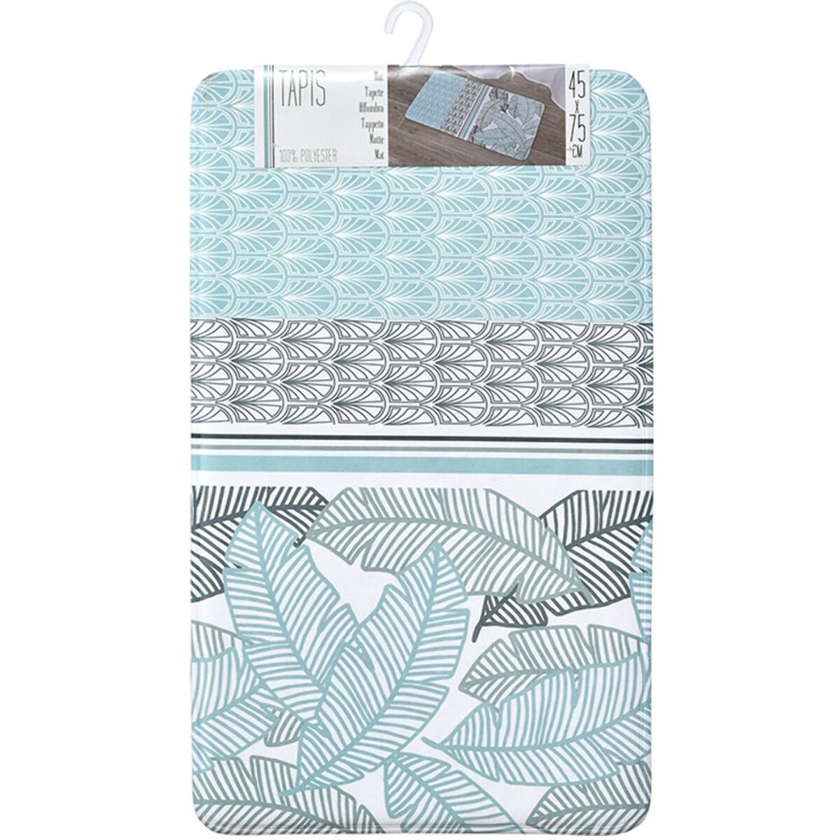 ALFOMBRA DE BAÑO DE MICROFIBRA ESTAMPADA 45x75cm