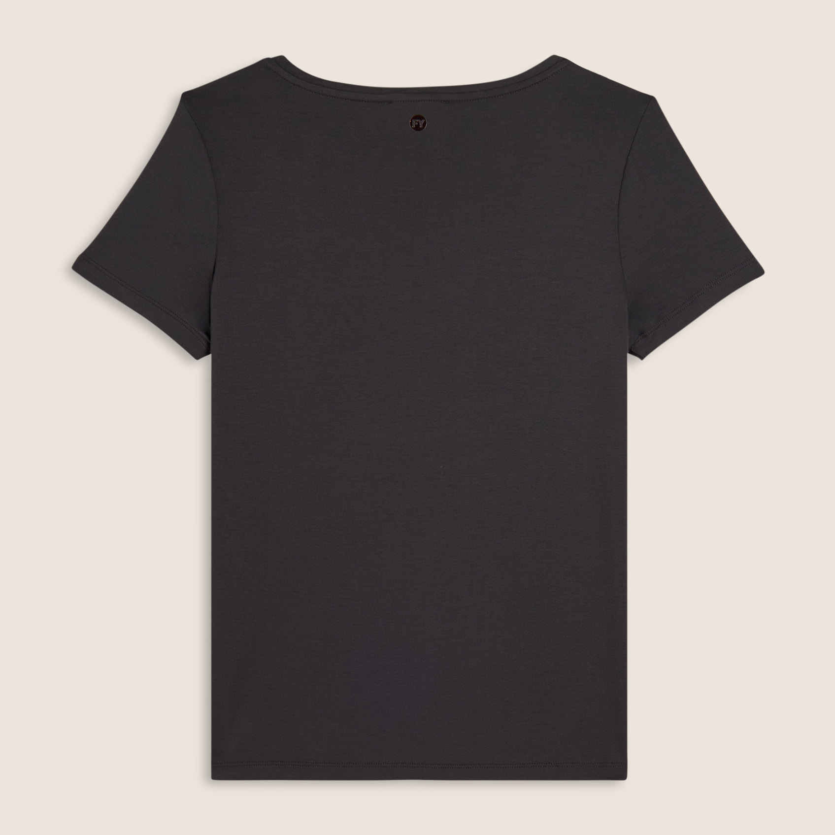 T-shirt donna con logo strass e glitter