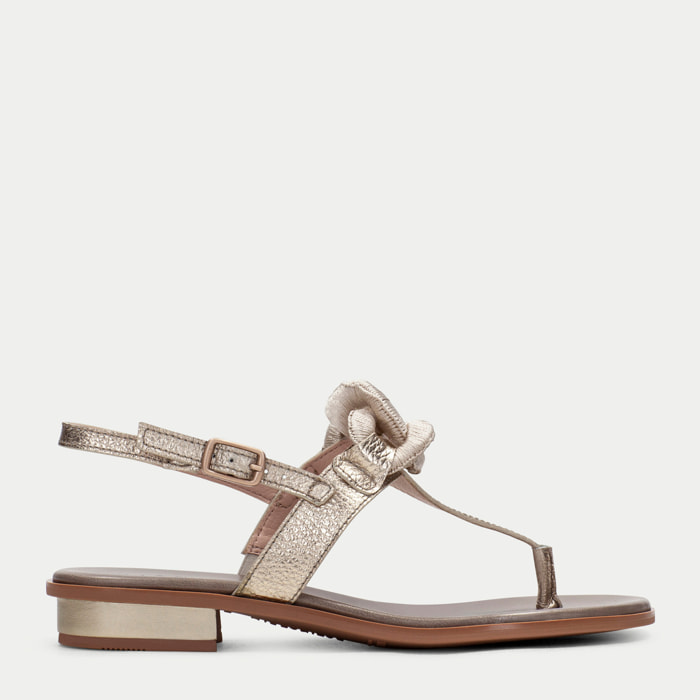 Sandalia Plana Ibiza Oro 2 cm