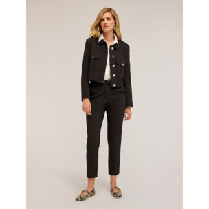 Motivi - Giacca cropped con tasche - Nero