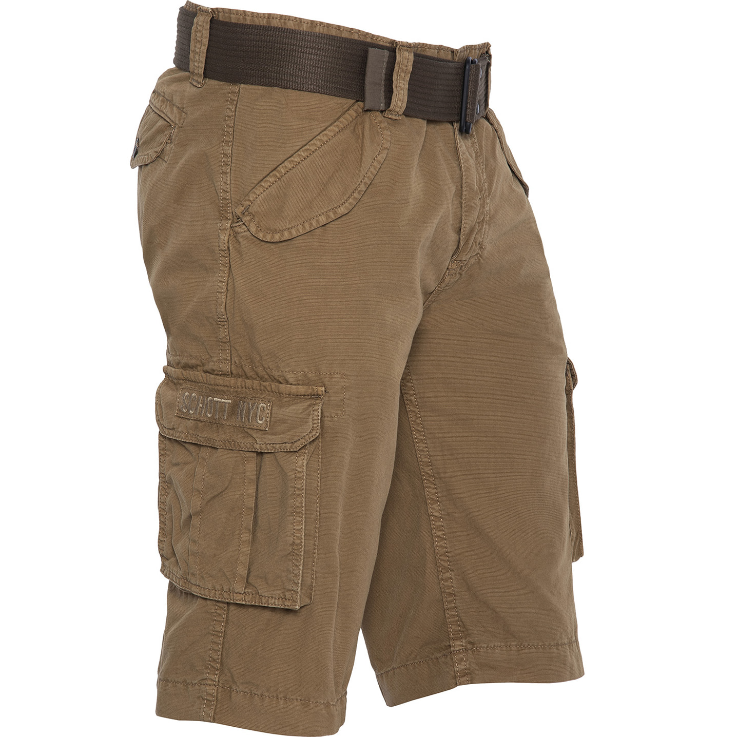 BERMUDA ARMY MULTIPOCKET CON CINTURA SCHOTT CAMEL