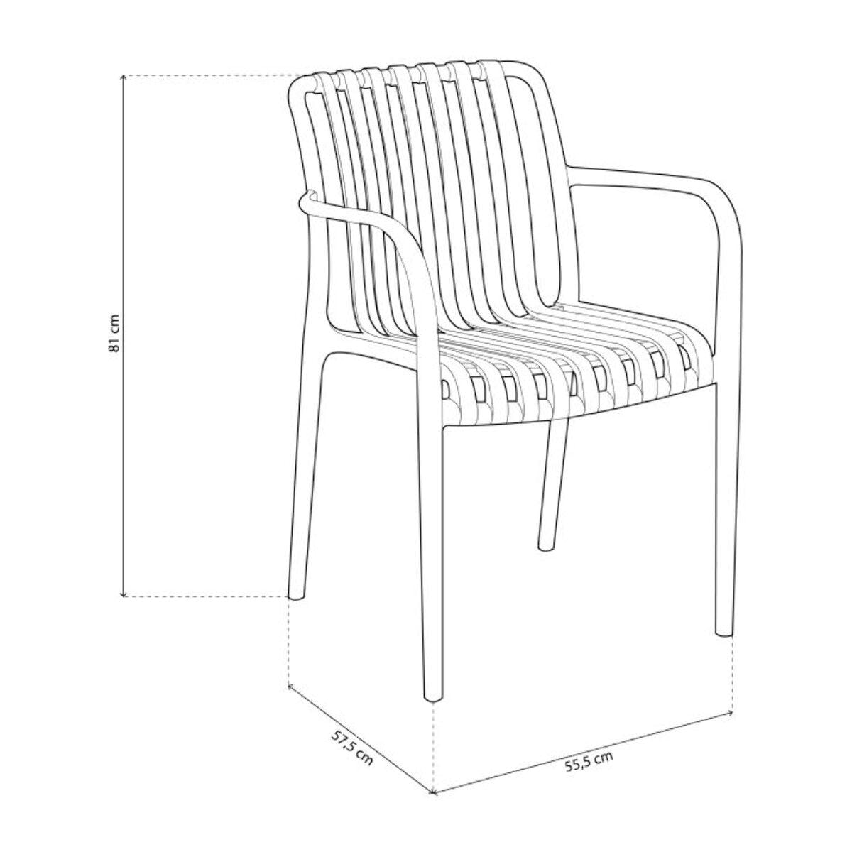 Pack 4 sillas de exterior Jamie Arm Blanco