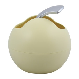 Poubelle à bascule BOWL MATT 1L Jaune mat Spirella