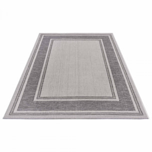 Tapis exterieur, motif géométrique kilim, structure résistante, bil