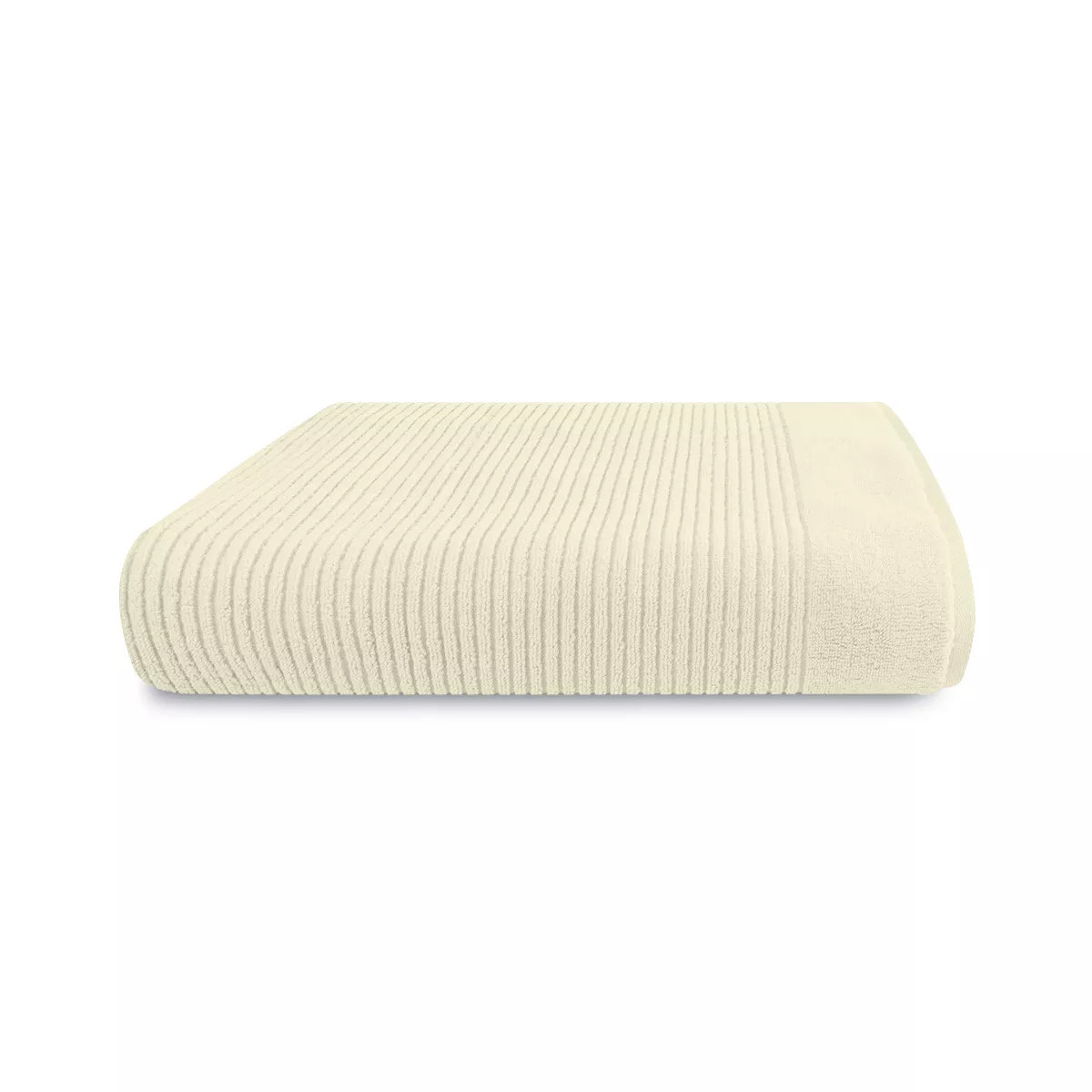 Drap de douche pur coton 560 g/m² uni ecru Vitae blanc casse