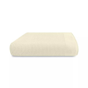 Drap de douche pur coton 560 g/m² uni ecru Vitae blanc casse