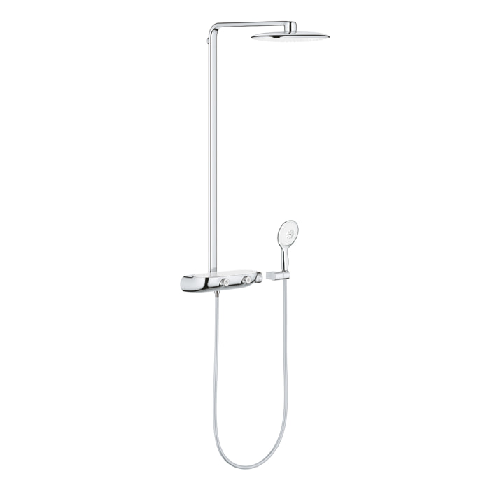 GROHE Colonne de douche thermostatique - 1 jet - Ø 36 cm + douchette 4 jets