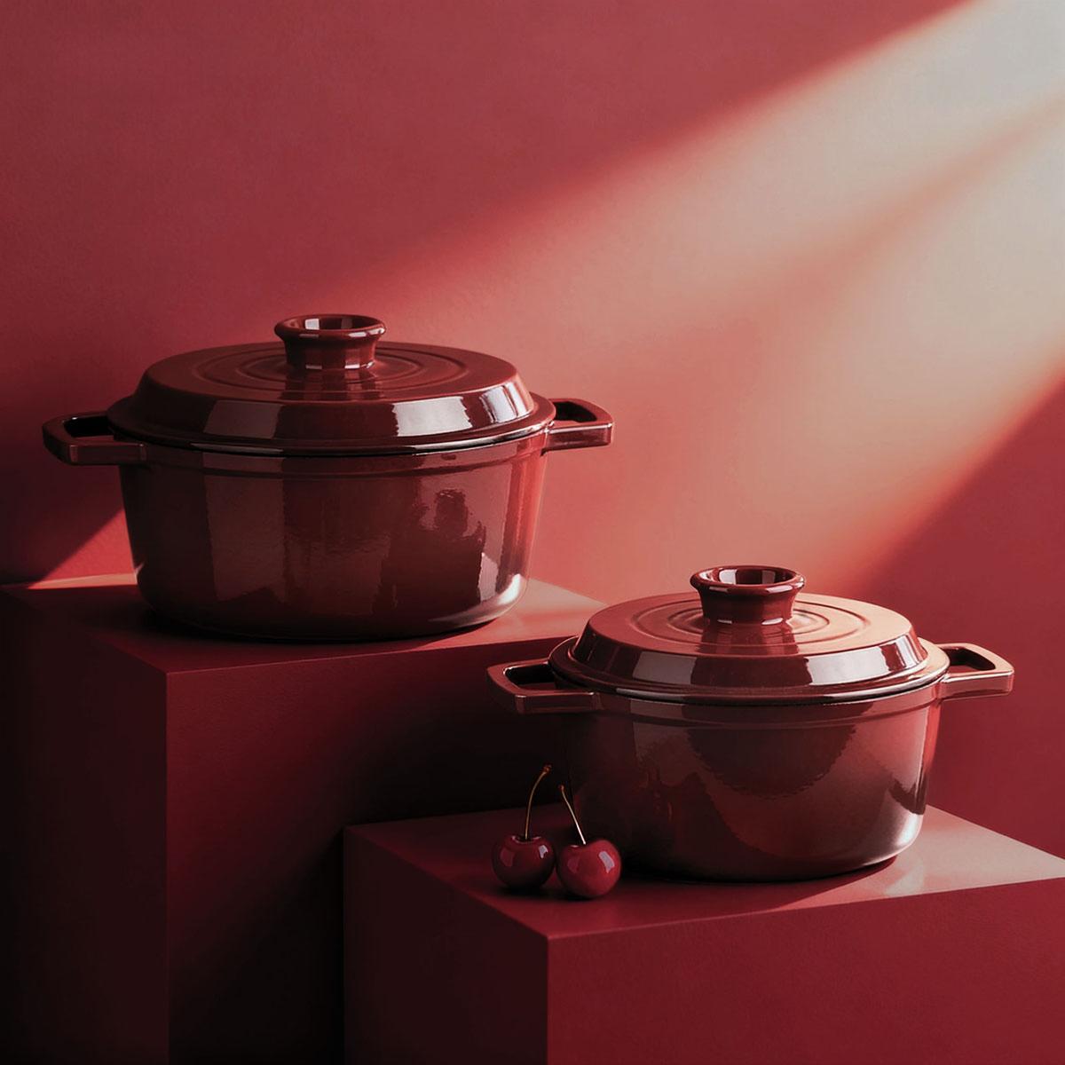 Cocotte en fonte ronde   - "Masseiron Merlot"