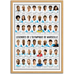 Affiche - Légendes de l'Olympique de Marseille - Olivier Bourdereau