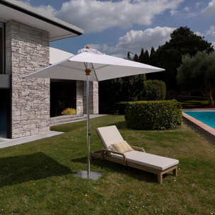 Parasol en aluminium et toile blanc 200cm COMETE
