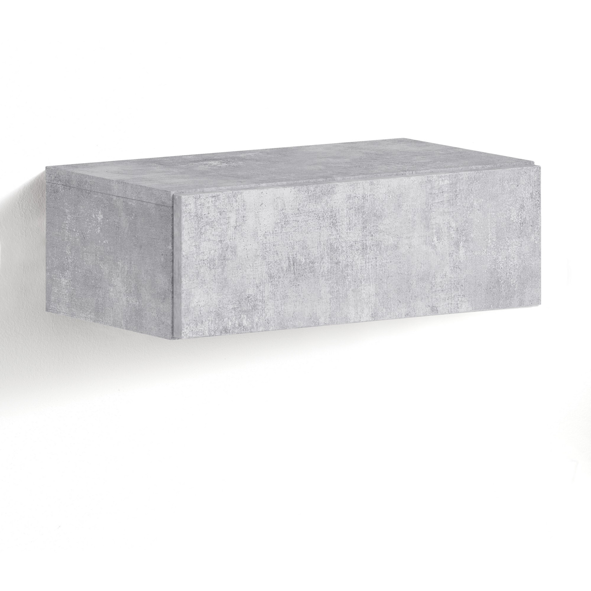 Tomasucci Table de chevet / tiroir suspendu MAK CEMENT Gris