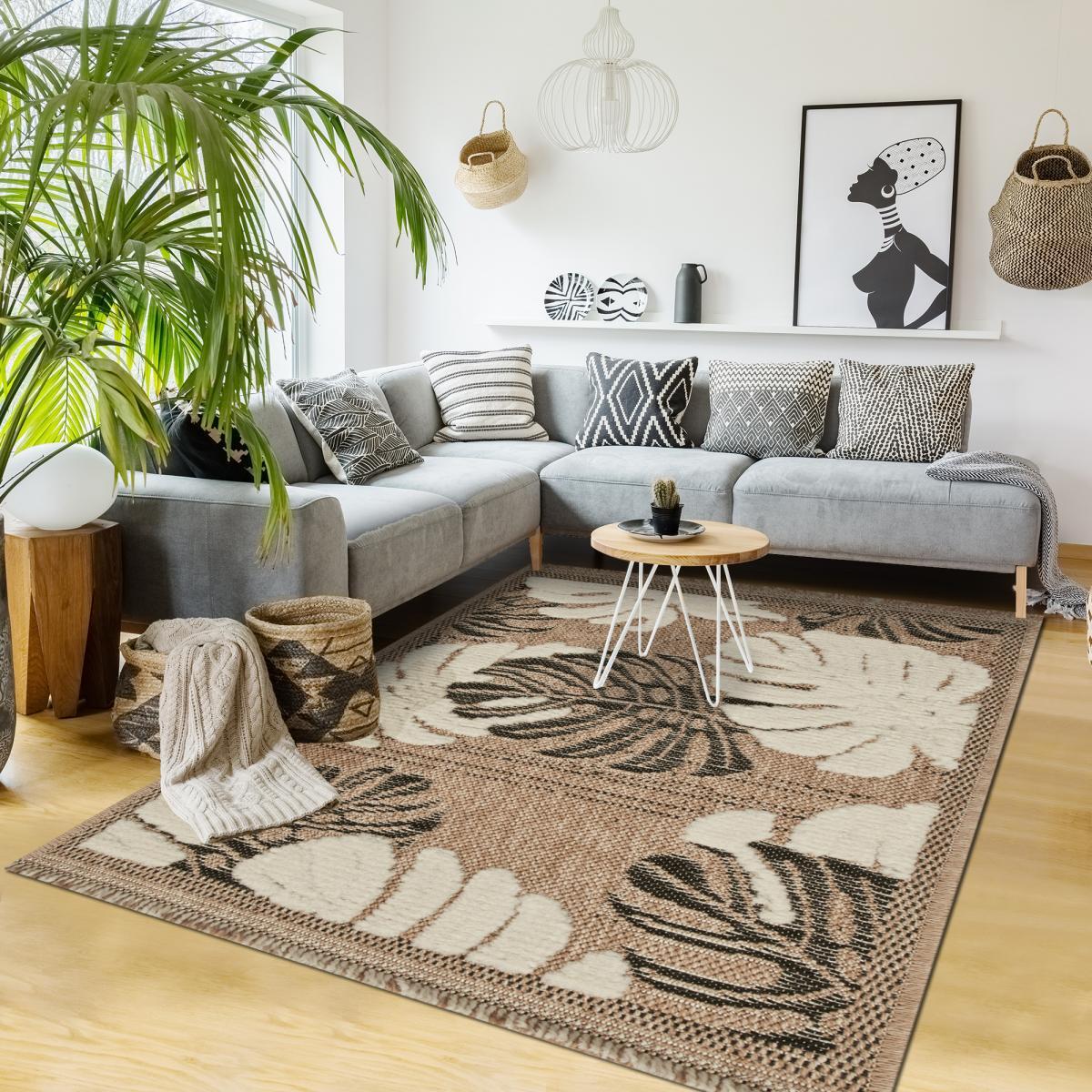 Tapis extérieur tissé kilim rectangle PAHO