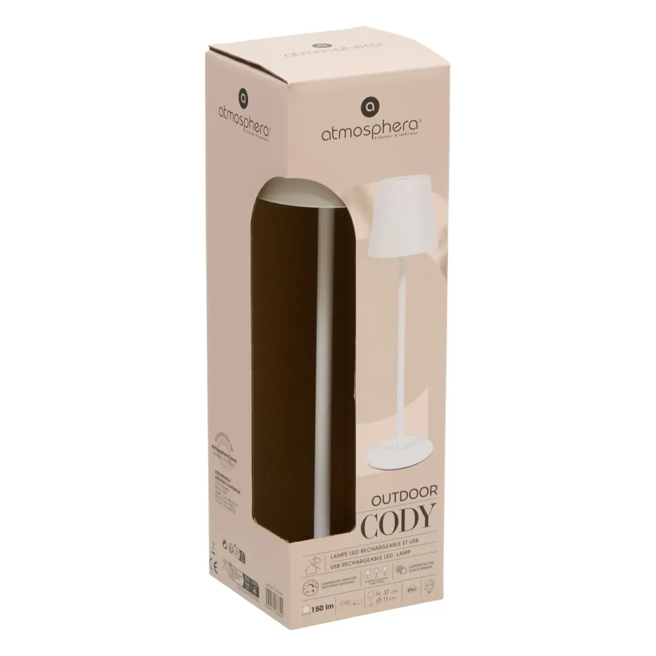 Lampe d'extérieur Cody H37cm blanc