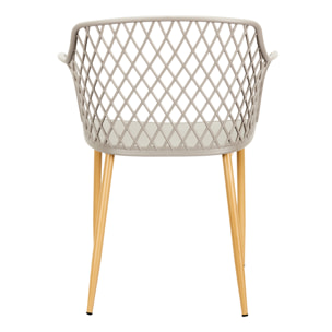 Fauteuil Exterieur Malaga Taupe - Lot De 4