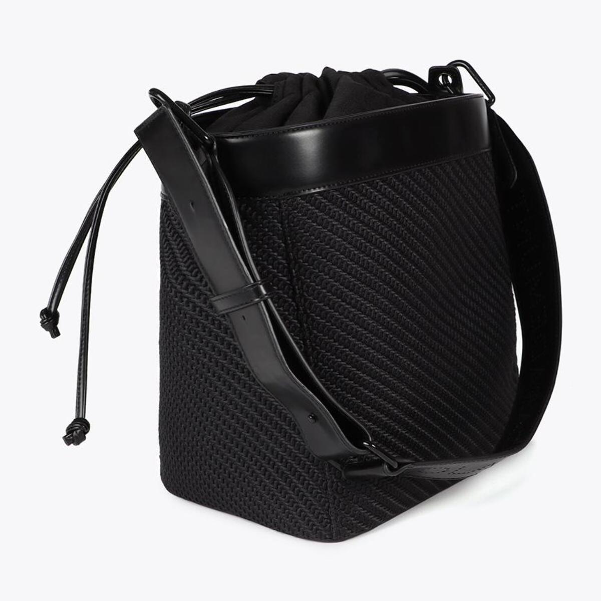 Borsa Hobo in Tessuto ed Effetto Pelle