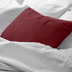 Taie d'oreiller Rouge Uni