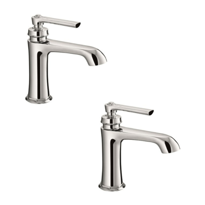 Lot de deux mitigeurs PAINI lavabo retro Lady's 100 Chromé