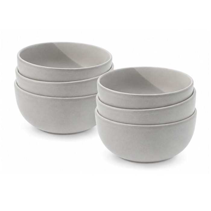 Lot de 6 bols médiums, TERRE DE SIENNE
