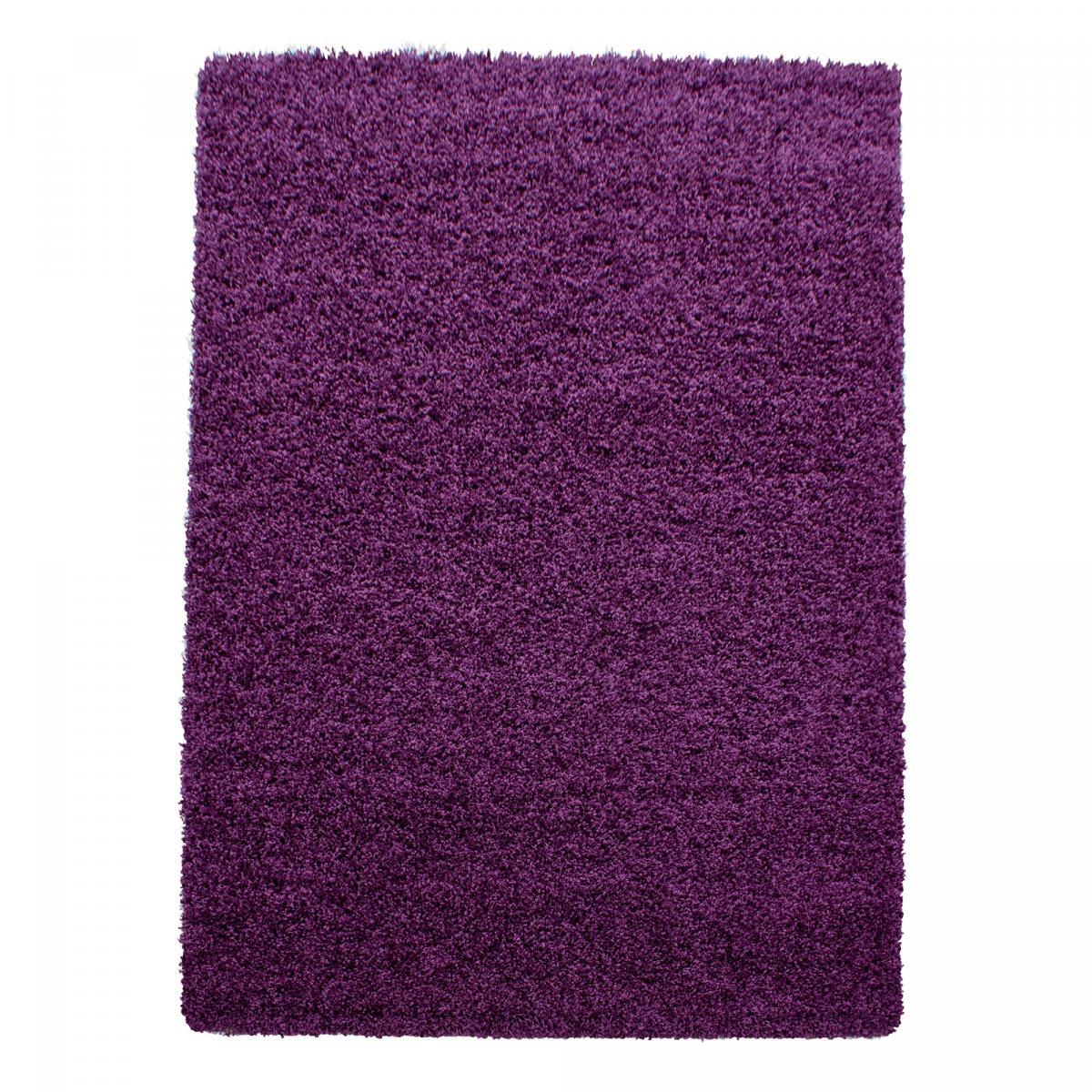 Tapis poils longs shaggy tissé motif uni ZASIVE