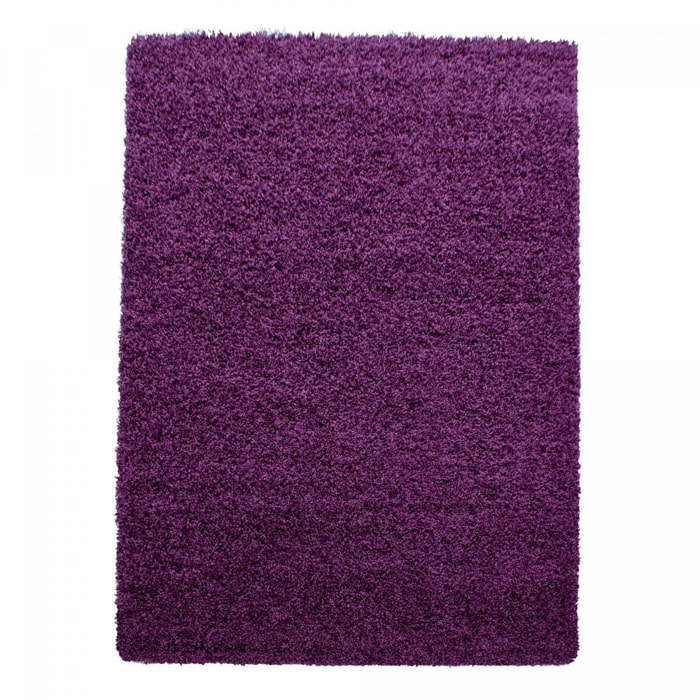 Tapis poils longs shaggy tissé motif uni ZASIVE
