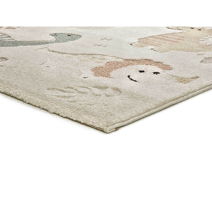 CLOWN Alfombra infantil con dinosaurios multicolor, 120x170 cm