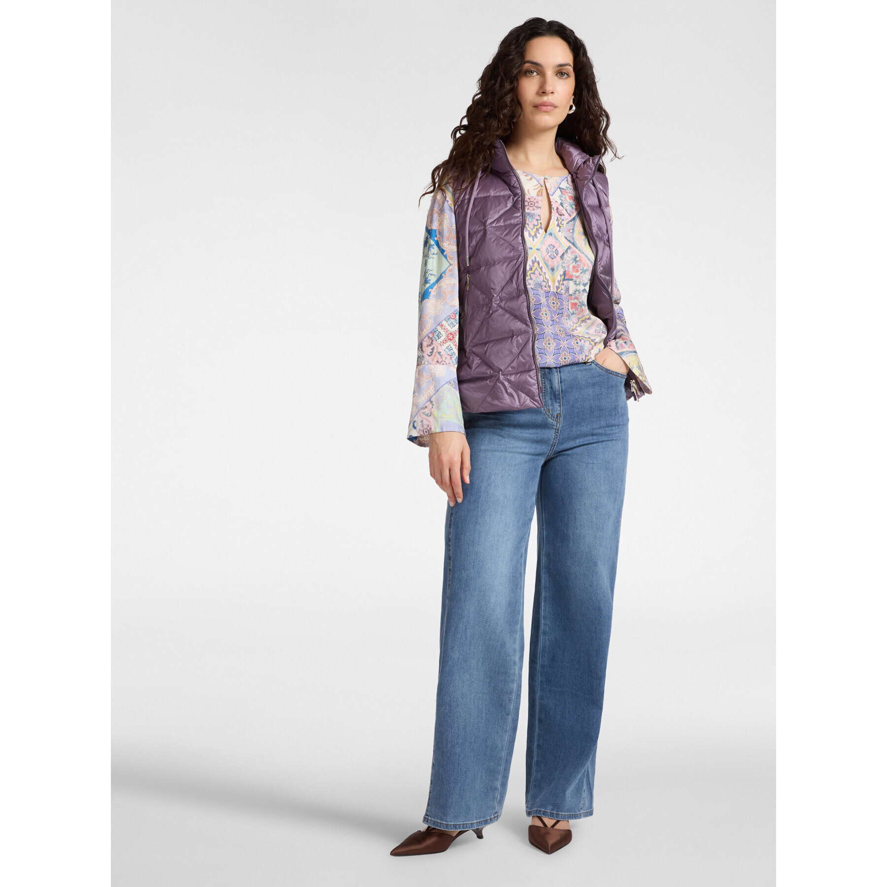 Elena Mirò - Plumífero ligero sin mangas - Violeta