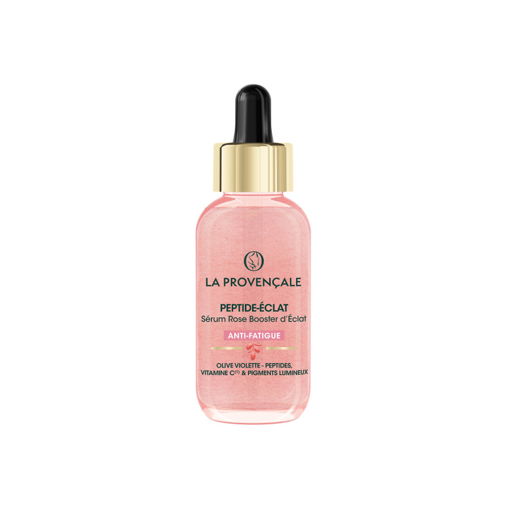La Provençale Peptide-Eclat - Sérum Rose Booster d'Eclat Anti-fatigue - Olive violette - Peptides, Vitamine C* & Pigments lumine