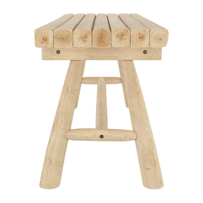 Banc de jardin en branche de teck 2 places - Makam