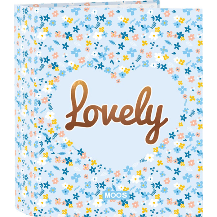 Carpeta f. 4 anillas 35mm lomo ancho moos "lovely"