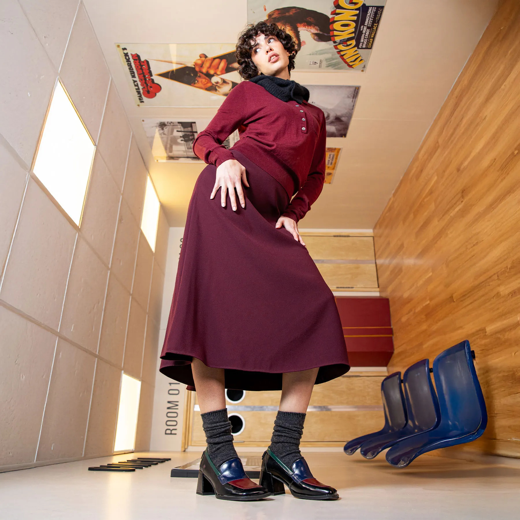 Zapatos con tacón 1705 NAPPA SHINNY MULTI-BLACK/ VERONA color Multi black