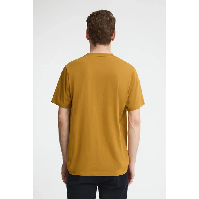 Camiseta color mostaza de manga corta y bordado Rigby Go