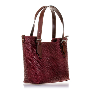 Arezzo Borsa tote Donna.Pelle autentica Camoscio Inciso Intrecciato