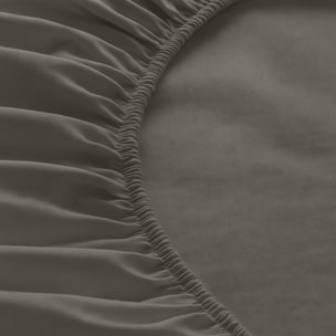 Parure de lit unie - taie 60x60 cm | 100 % polyester | Gris ardoise | Douce et respirante