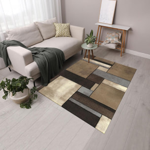 Tapis salon et chambre tissé motif géométrique TUHO