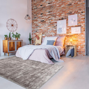 Tapis artisanal doux et soyeux tufté main en viscose