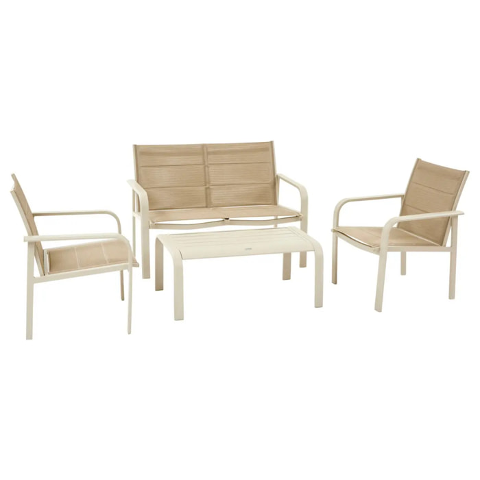 Salon de jardin Piazza 4 places argile