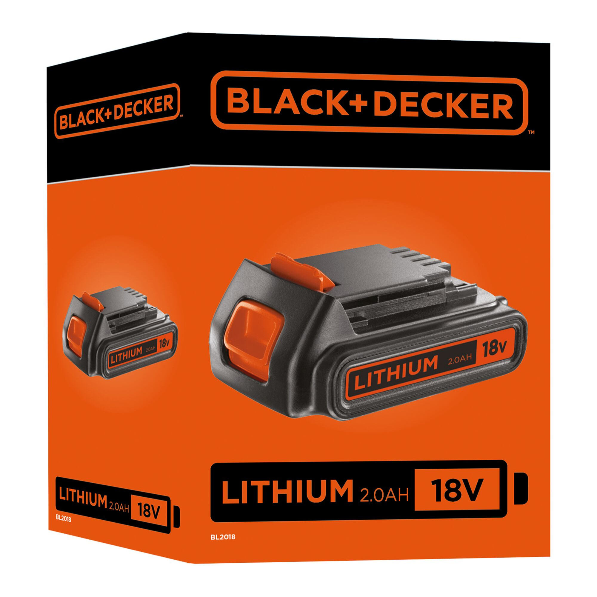 Batterie lithium - Tension 18 V - 2 Ah BLACK+DECKER BL2018-XJ