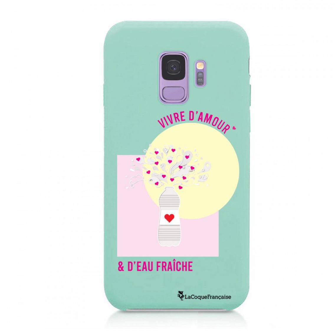 LCF Coque Samsung Galaxy S9 Silicone Liquide Douce vert pâle Vivre D — free download
