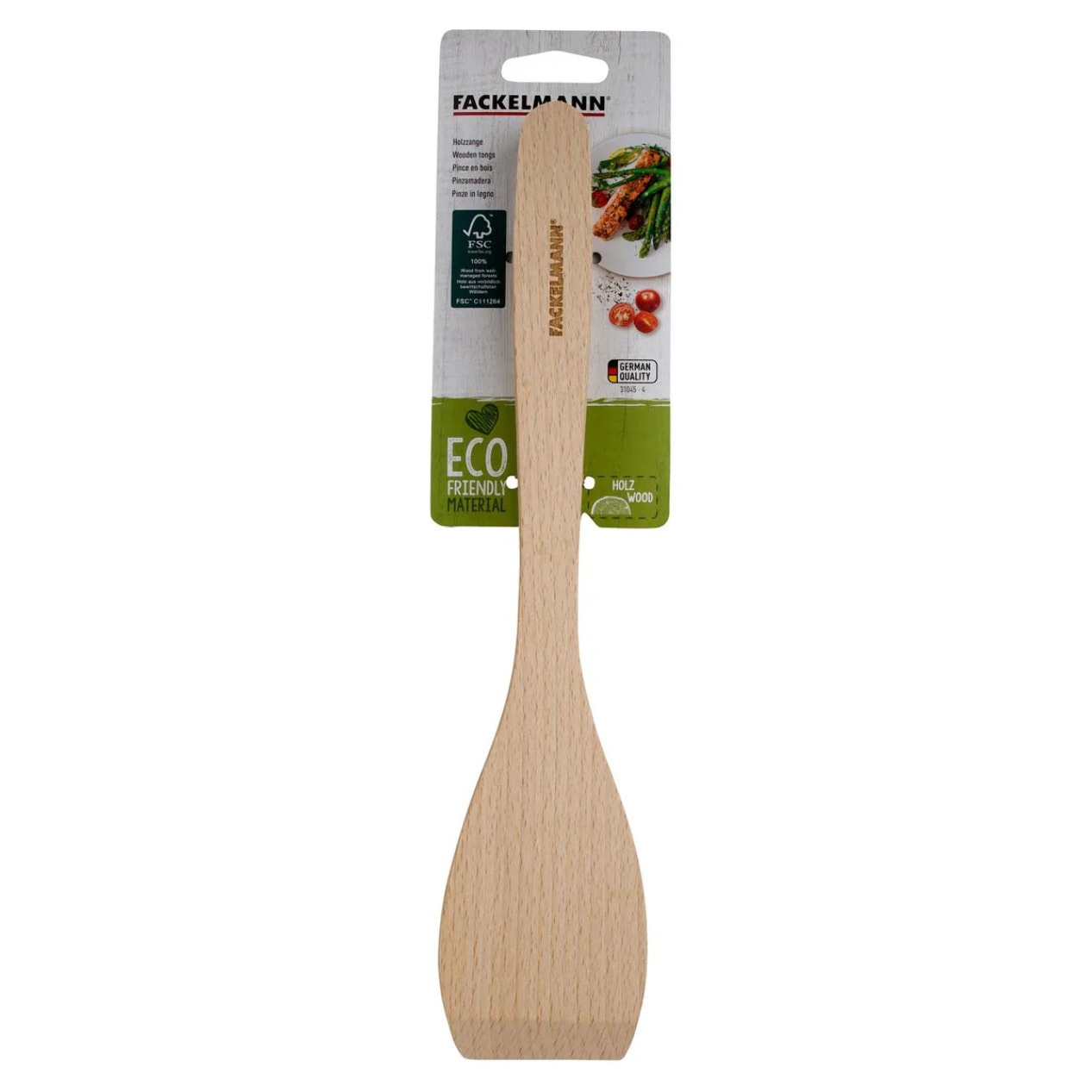 Set de 2 ustensiles de cuisine pince de cuisine Fackelmann Nature