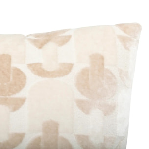 Coussin "Luna" jacquard velours lin 40x40cm