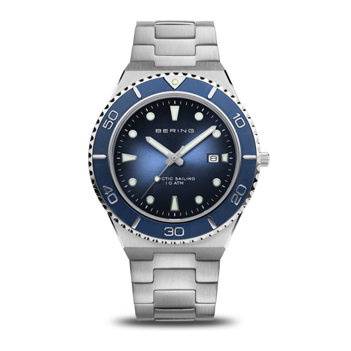 Reloj Bering 18940-707 Hombre Analogico Cuarzo con Correa de Acero inoxidable