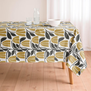 Nappe imprimée anti-taches NEKANE MUSTARD