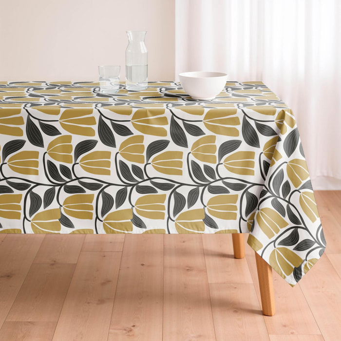 Nappe imprimée anti-taches NEKANE MUSTARD