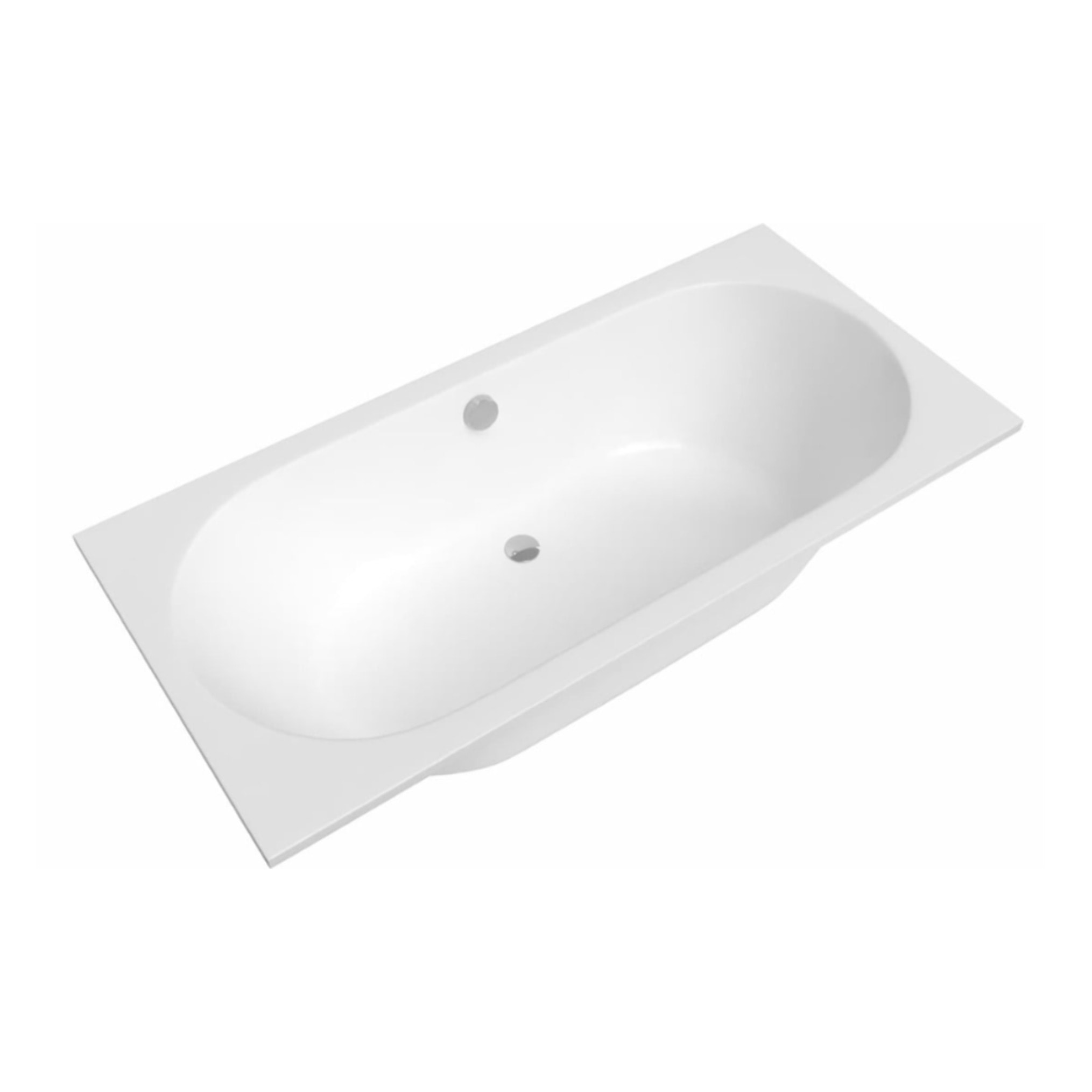 Aurum 170x80 cm baignoire rectangulaire en acrylique, orientation gauche et droite, sans pieds, blanc (SATVINF170)