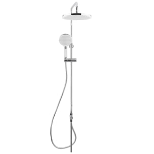 Set de douche, douchette 3 jets, barre avec curseur, tête de douche XXL 254 mm intégrée, Chrome SATPIPET