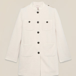 Oltre - Cappotto ammagliato con tasche - Bianco
